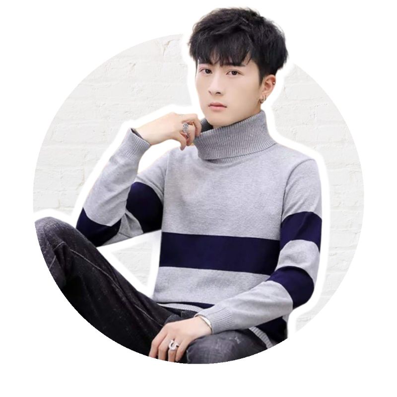 SN - Turtleneck sweater rajut STRAIGHT korean style