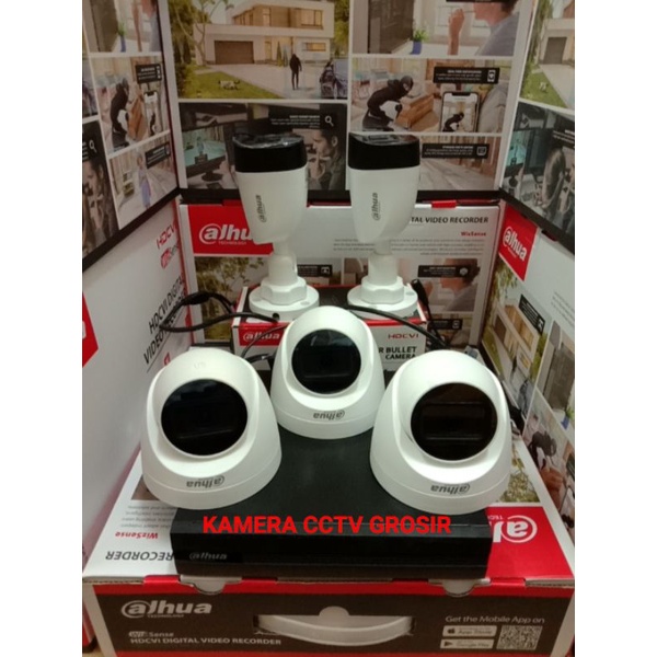 PAKET CCTV DAHUA 2MP AUDIO 8 CHANNEL 5 KAMERA KOMPLIT