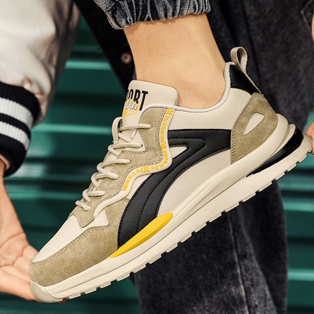 Sepatu Sneakers Running Pria VECCINO Sneakers Sport Retro Casual Pria Import Terbaru