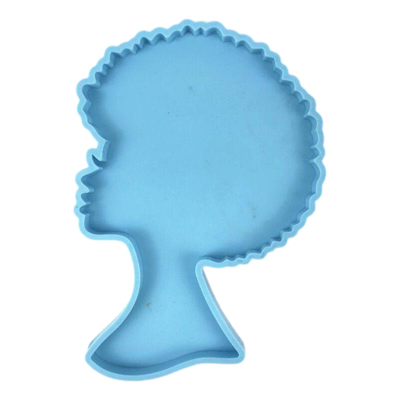 SIY  Super Glossy Woman Head Epoxy Resin Mold Keychain Pendant Casting Silicone Mould