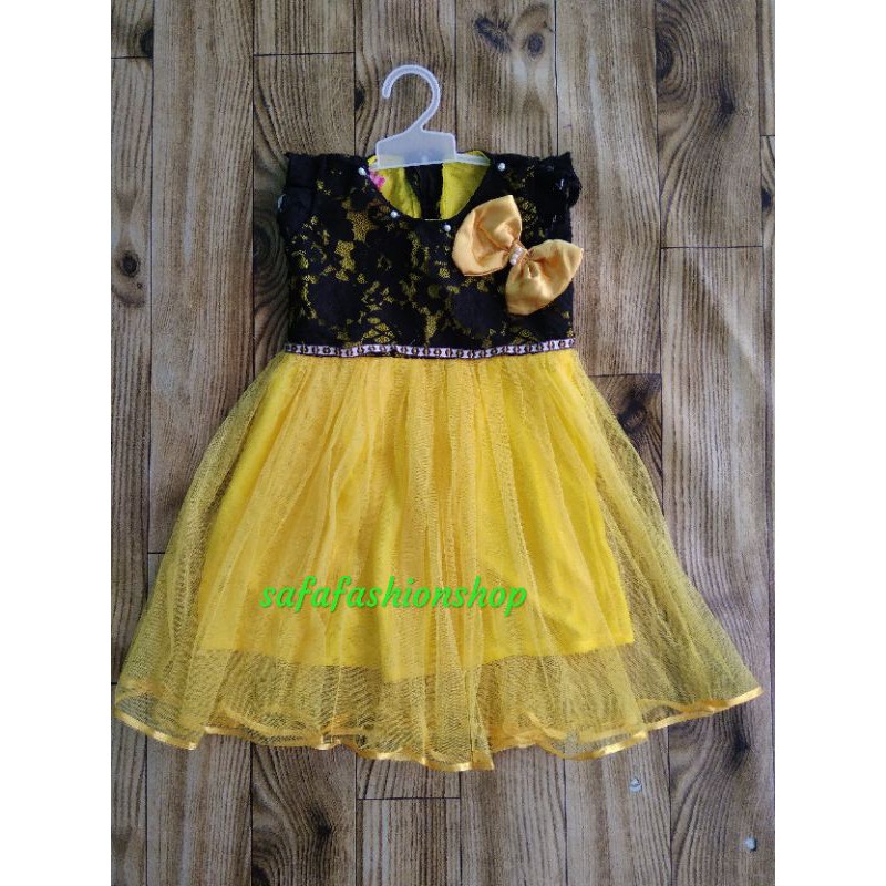 dres  baju anak brokat pita tutu anak perempuan, pakaian anak perempuan 1 2 3 4  th