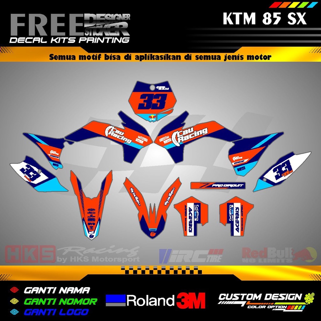 Decal Stiker Motor KTM 85 SX WS13