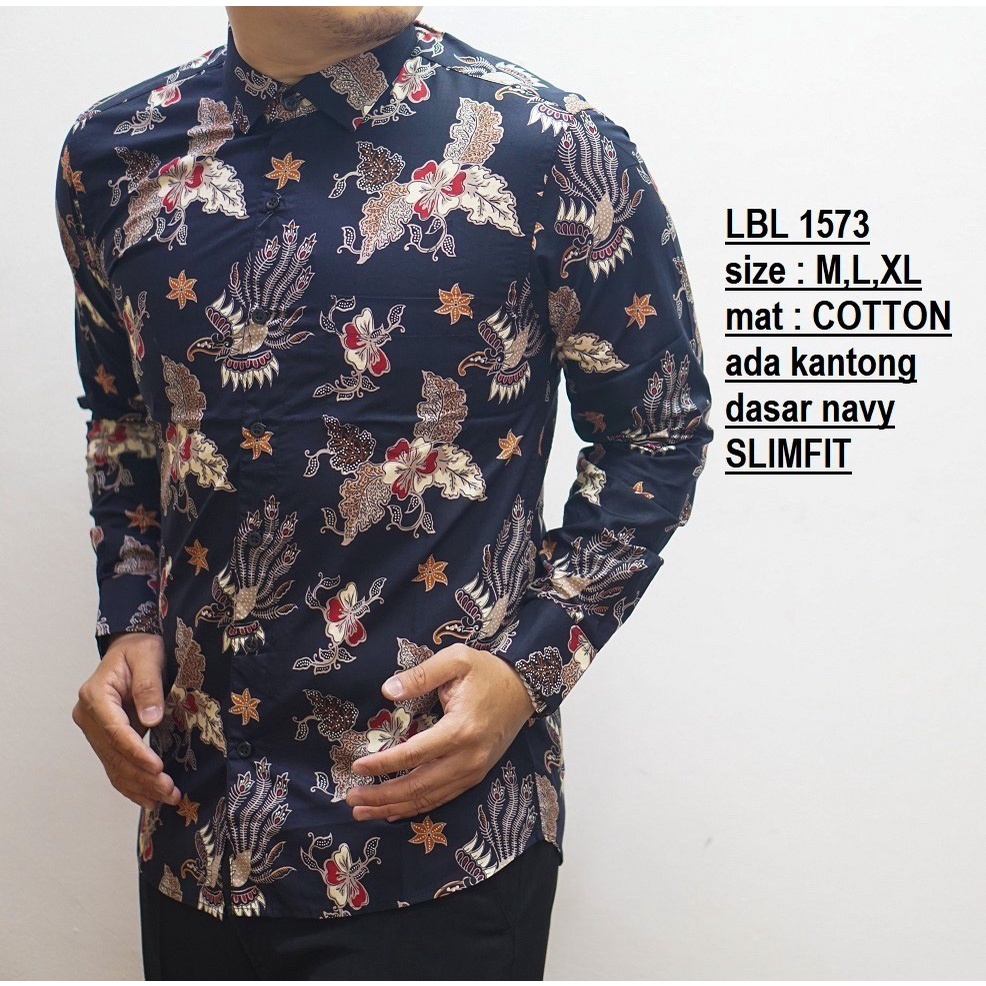 LB604 KEMEJA BATIK PRIA SLIM FIT MEWAH LINABATIKDISTRO UNIK BAJU BATIK PRIA BEST SELLER
