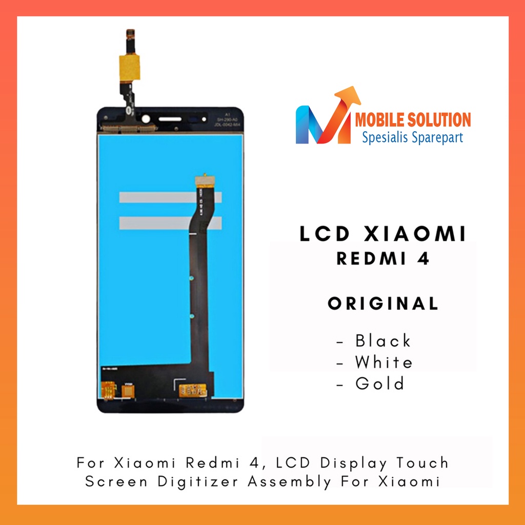 Grosir LCD Xiaomi Redmi 4 Fullset Touchscreen ORIGINAL 100% Garansi 1 Bulan + Packing / Bubble