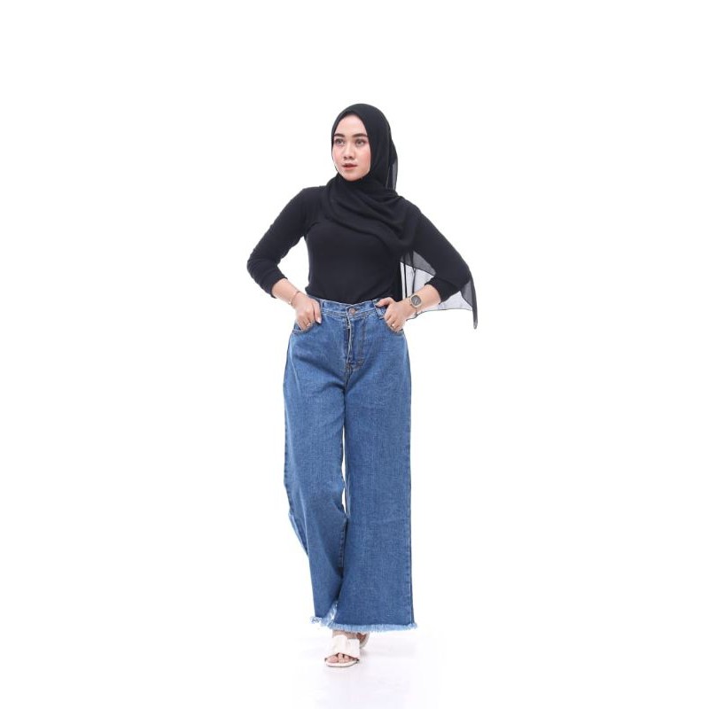 KULOT JEANS POLOS RAWIS