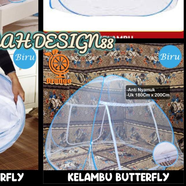 ✧ Kelambu Lipat butterfly Kelambu Kasur Kelambu Anti Nyamuk Kelambu untuk Anak Ukuran 180X200 200X20