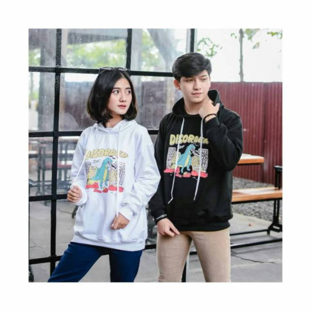 MYUMIWSHOP SWEATER DISORDER DINO FLEECE BISA COUPLE