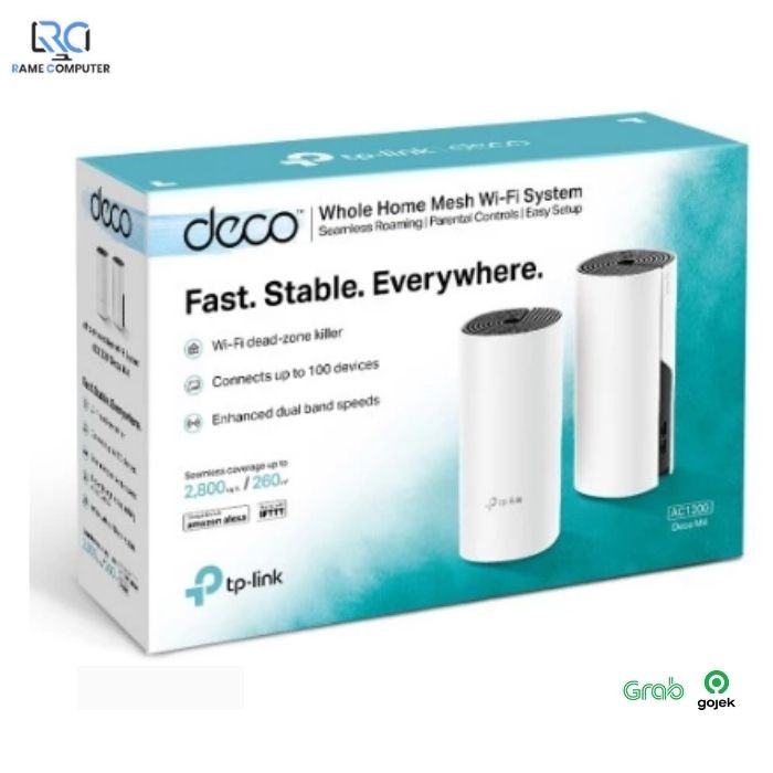 TP-Link Deco E4 (2-pack) AC1200 Whole Home Mesh Wi-Fi System isi 2 pcs