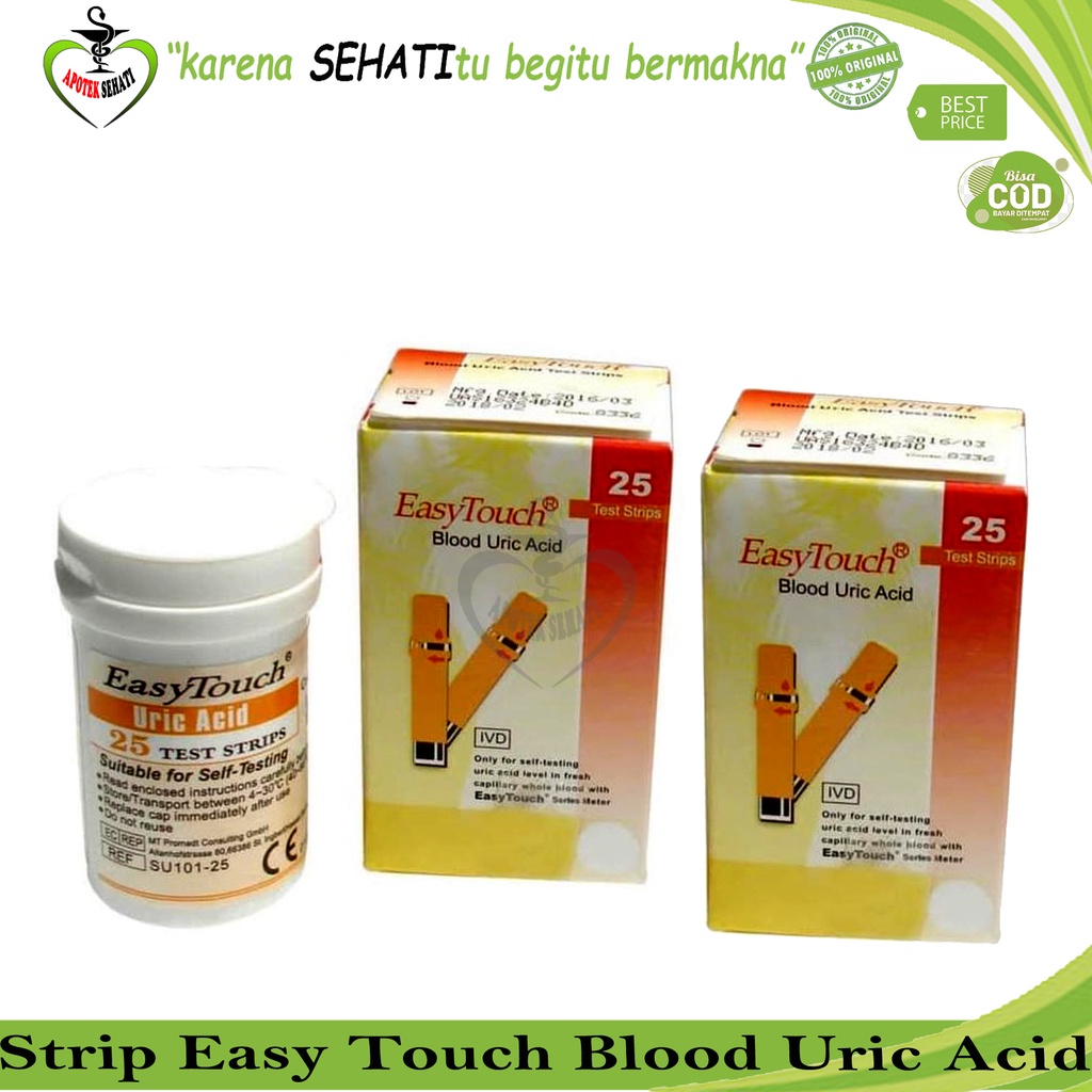 STRIP EASY TOUCH URIC ACID STRIP ASAM URAT BOX ISI 25 PCS