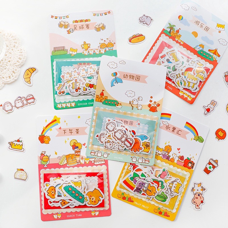 

[SCRIBBLE_ID] 40Pcs PLAYGROUND Sticker Set Stiker Lucu Hias Anak DIY Buku Jurnal Deco Dekorasi S0043