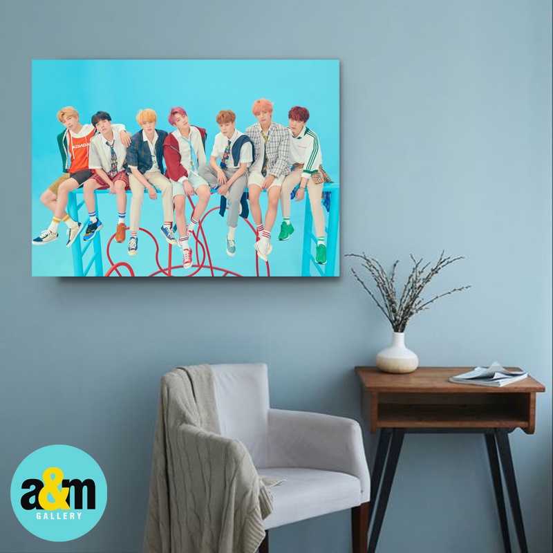 Poster Kayu BTS BANGTAN BOY Ukuran A4 LANDSCAPE I Hiasan Dinding Dekorasi Kamar I Poster Kayu K-POP Dekorasi Kamar - A&amp;M