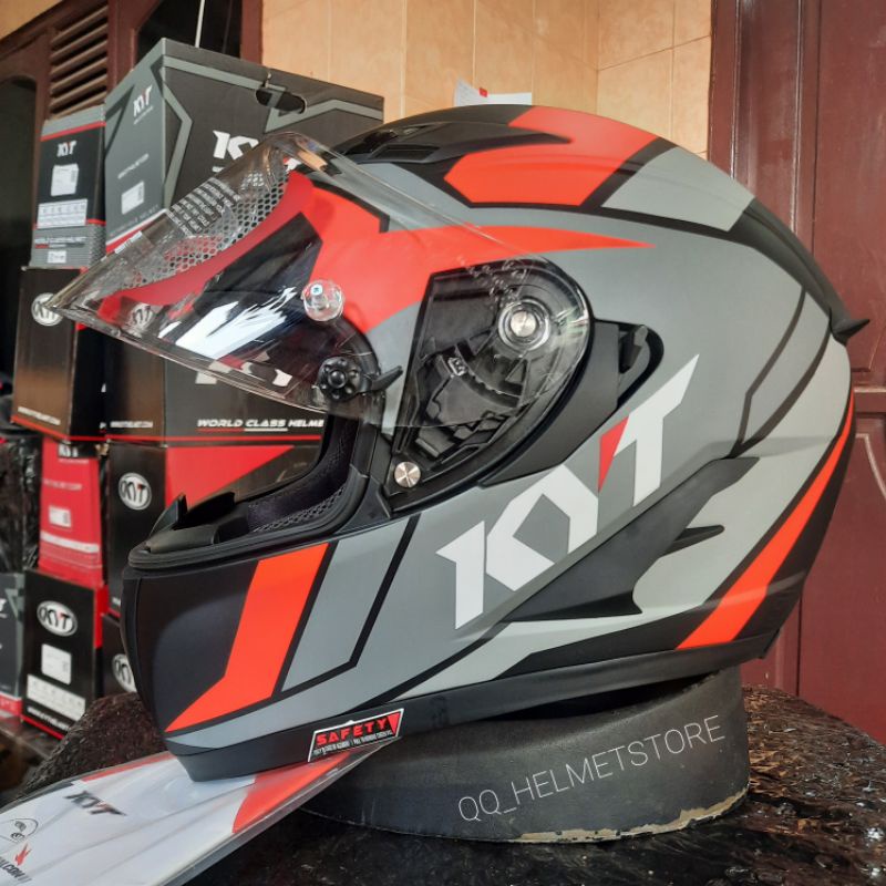 KYT FALCON FR RAID MATT BLACK RED FLUO