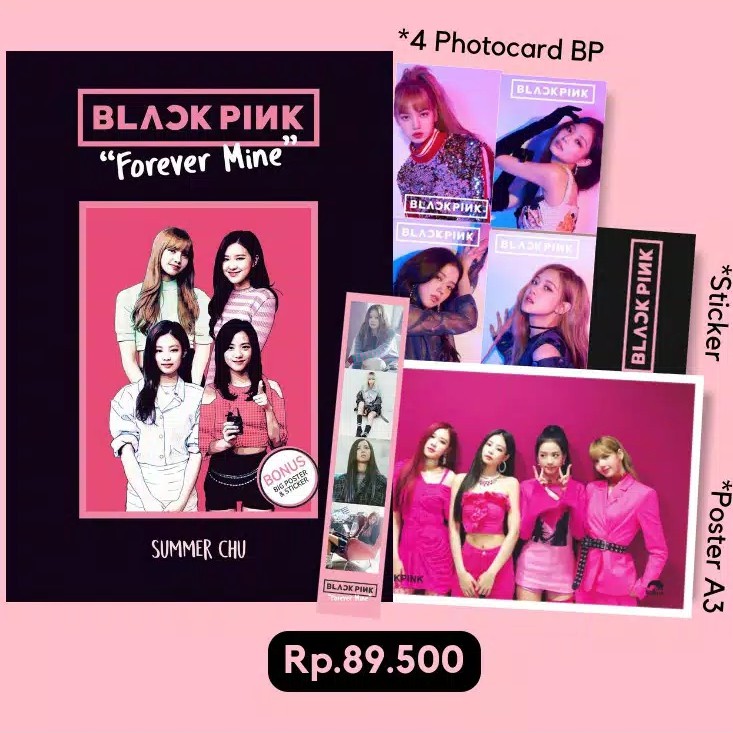 

Buku BLACKPINK: Forever Mine — BONUS POSTER, STICKER, PHOTOCARD, BOOKMARK