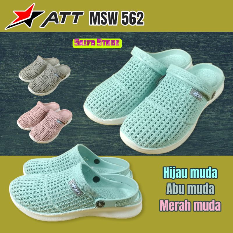 Sepatu Sandal Wanita Original ATT MSW 562 Sepatu Selop Wanita Murah Sepatu Karet Wanita Kualitas Import