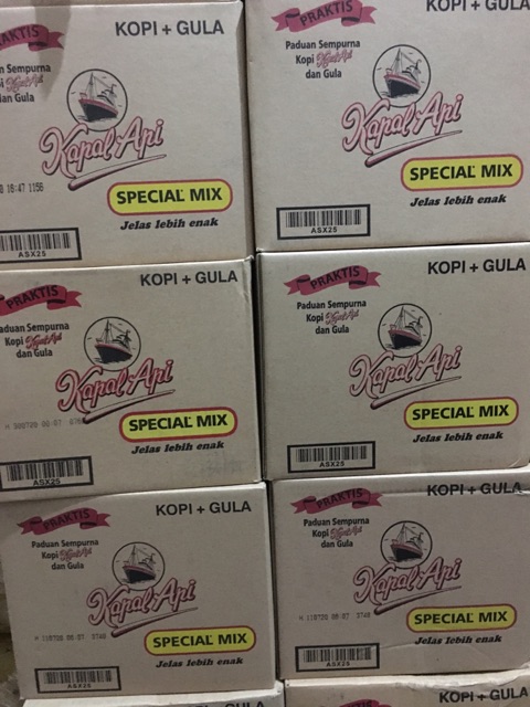 Kopi Kapal Api Special Mix 120 Sachet x 25g / Kopo Kapal Api Dus Mix / Kopi + Gula Kapal Api