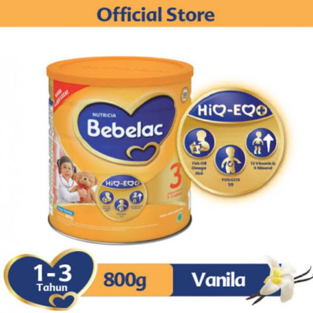 Bebelac 3 Vanilla, Madu 800gr