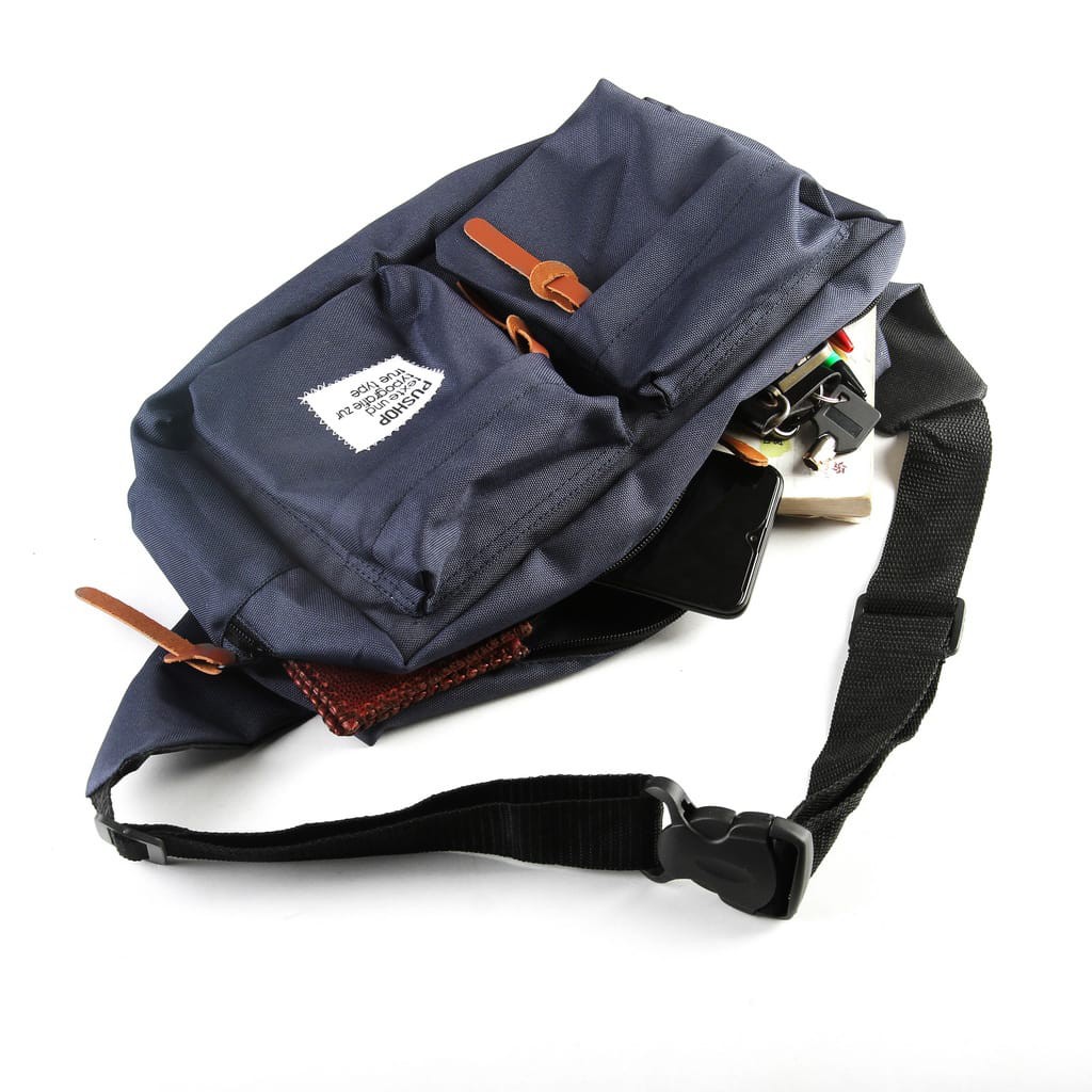 Tas Pria Waistbag Saku 2 Pushop Harga Grosir !!