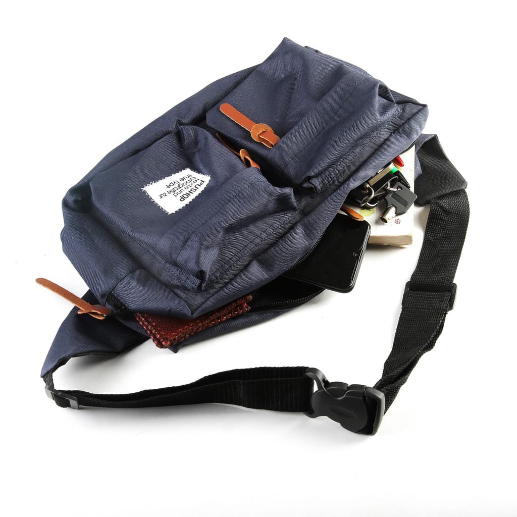 Tas Pinggang Pria Saku 2 Waistbag Dropshiperr