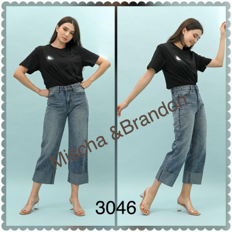 Celana panjang wanita mischa & brandon cutbray jeans