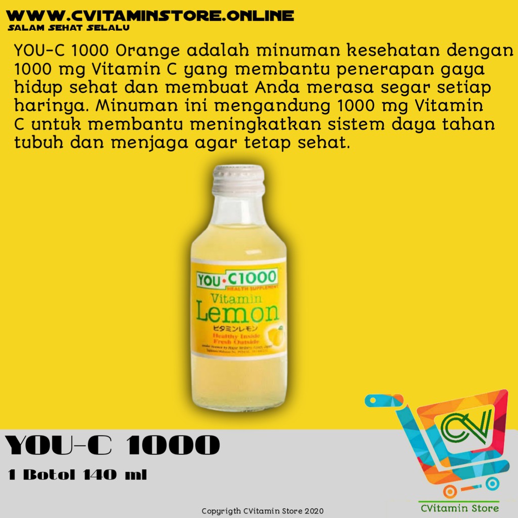 You C 1000 Minuman Vitamin C Rasa Lemon Orange Apple Cvitamin Store Ready Stock Shopee Indonesia
