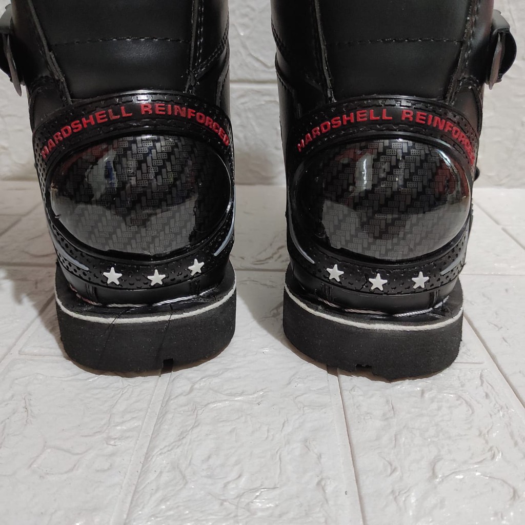 sepatu trail cross terlaris bots protector terlaris hitam