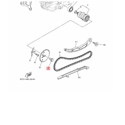 BOLT WASHER BASED BAUT GIGI SENTRIK KETENG TIMING SOUL GT MIO M3 S Z FINO XRIDE X RIDE 125 ORI YGP 90105-07801