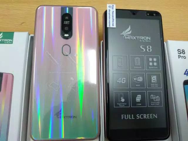 Hp baru maxtron s8 pro ram 2gb jaringan 4g garansi resmi ori asli original warna glowing rainbow