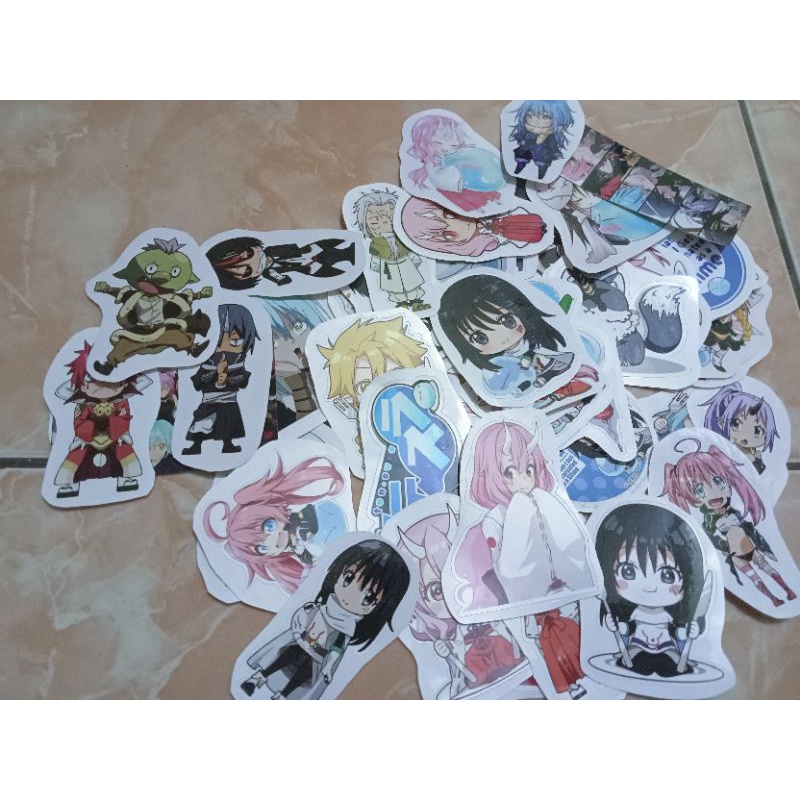 

Sticker Anime Tensura 50 pcs Stiker Cutting Laminasi Vinyl