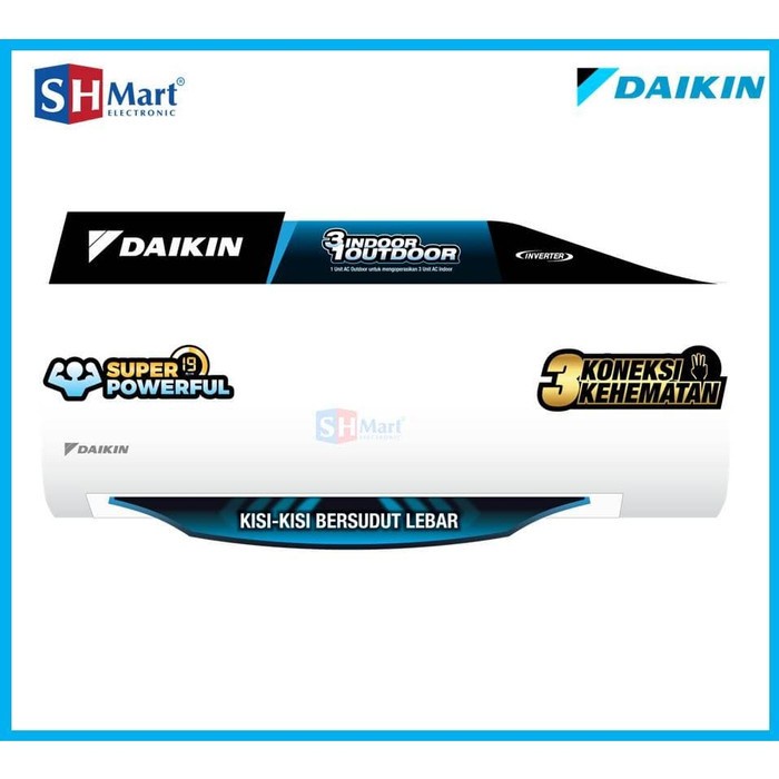 AC DAIKIN MULTI S 1/2PK + 1/2PK CTKC15 + CTKC15 &amp; MKC30 (MEDAN)