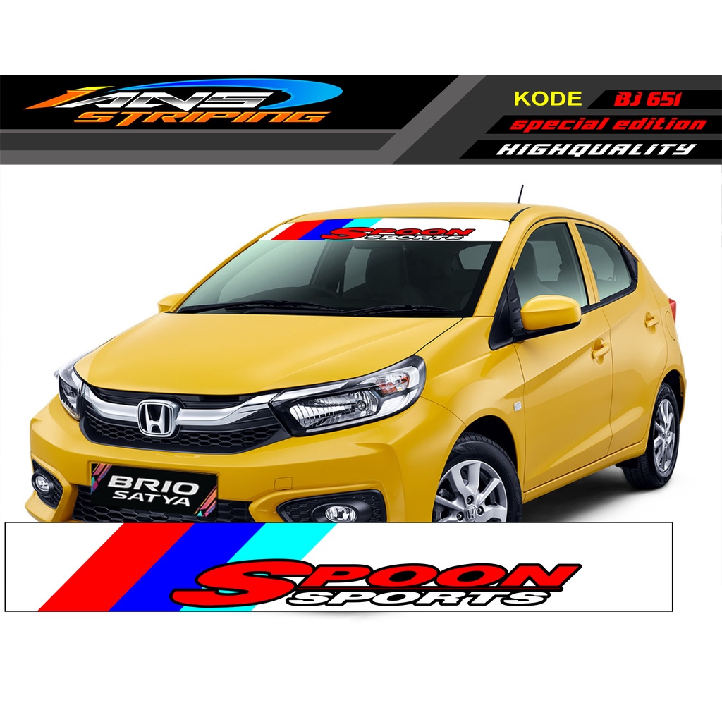 STICKER KACA DEPAN MOBIL JAZZ / BRIO / AGYA / AYLA / YARIS / MOBILIO / SEDAN BJ651