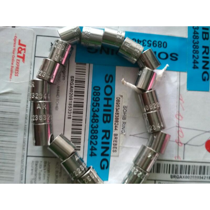 Ring burung merpati model baja ketrok tinggi 1 cm