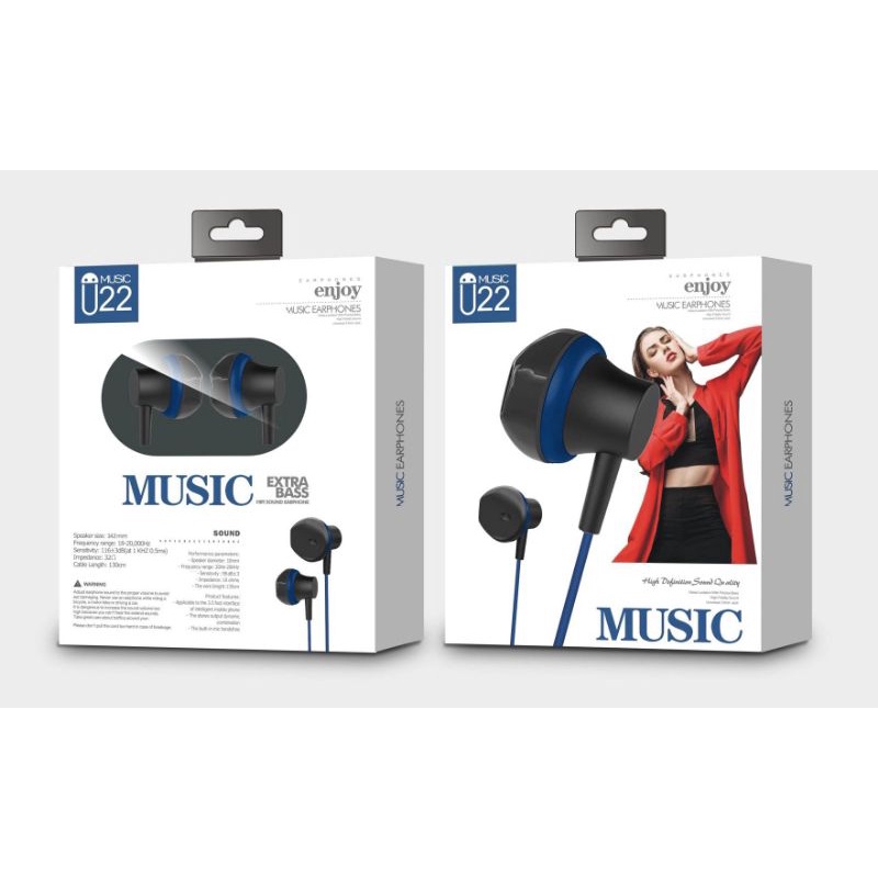 Handsfree /earphone / headset U22 super bass