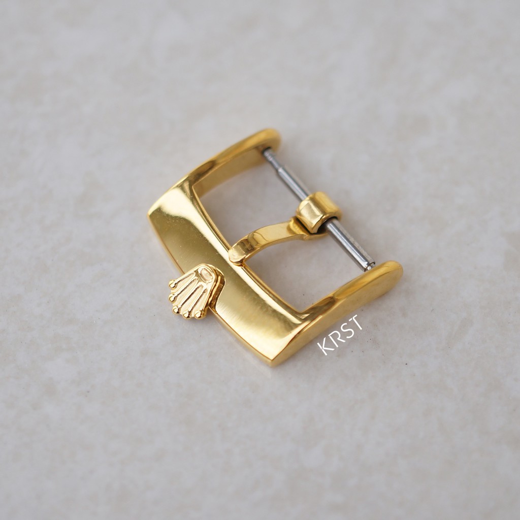 Rolex Buckle Watch Strap Polished Yellow Gold Plated 16mm 18mm