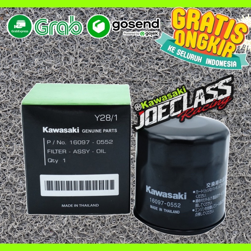 (552) Filter Assy Oil Ninja250 FI ZX25R ZX400 ZX600 ER6 Z1000 H2  Saringan Filter Oli Mesin Kawasaki