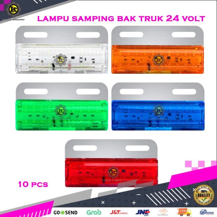 Lampu Variasi Led Samping Tangki Bak Variasi Mobil Truk 24 Volt
