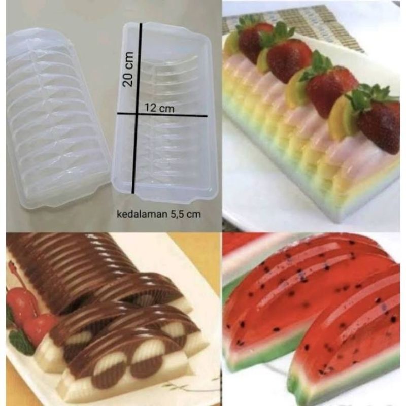 cetakan puding setengah lingkaran/cetakan puding semangka/cetakan puding plastik