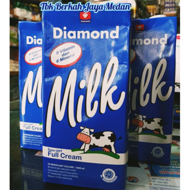 

Diamond UHT Full Cream 1Liter/Susu Cair Diamond /Milk Full Cream/Fresh Milk