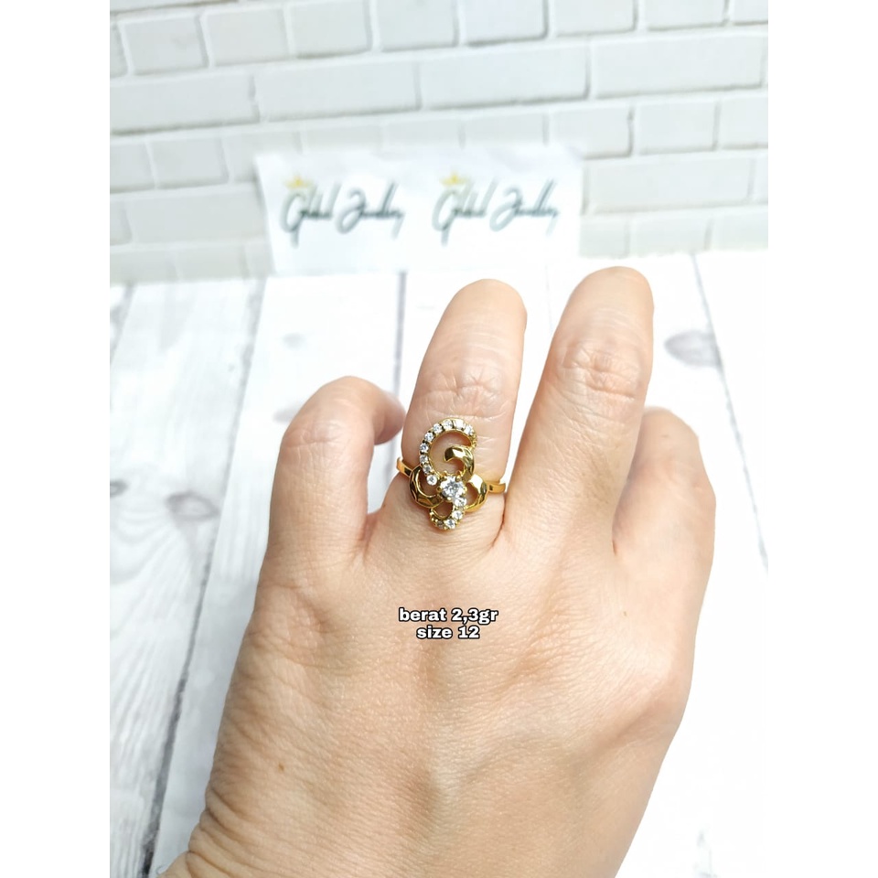 CINCIN BUNGA MATA PERAK ASLI S925 GLOBAL JEWELLERY CK075