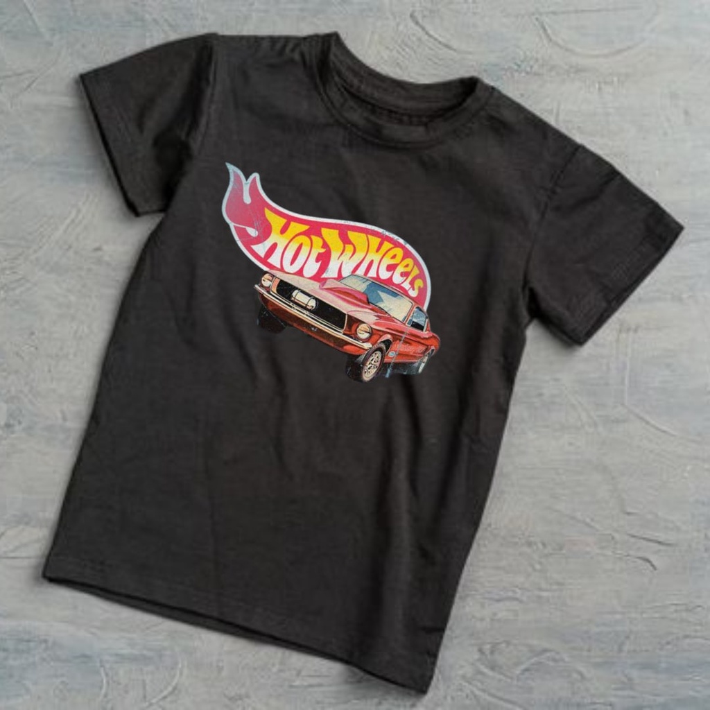 Clothing May - Kaos Hot Wheels Karakter Kaos Anak Koas Anak Karater Distro Kekinin T Shirt Tshirt T-Shirt Premium Murah