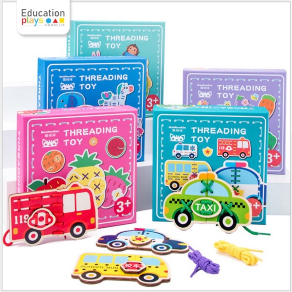 

Mainan Edukasi Anak/ Threading Toys/ Mainan Montessori Anak - Vegetable Murah