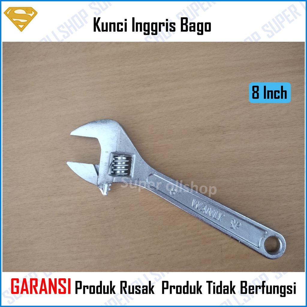 Kunci Inggris Bago Ingris Baco Bako Adjustable Wrench 8 Inch 200 Mm