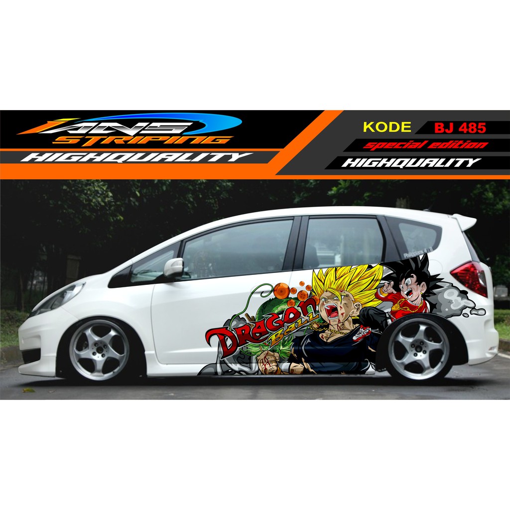 STICKER DECAL MOBIL JAZZ, BRIO, AGYA, SIGRA / VARIASI STICKER MOBIL / STIKER MOBIL DRAGONBALL