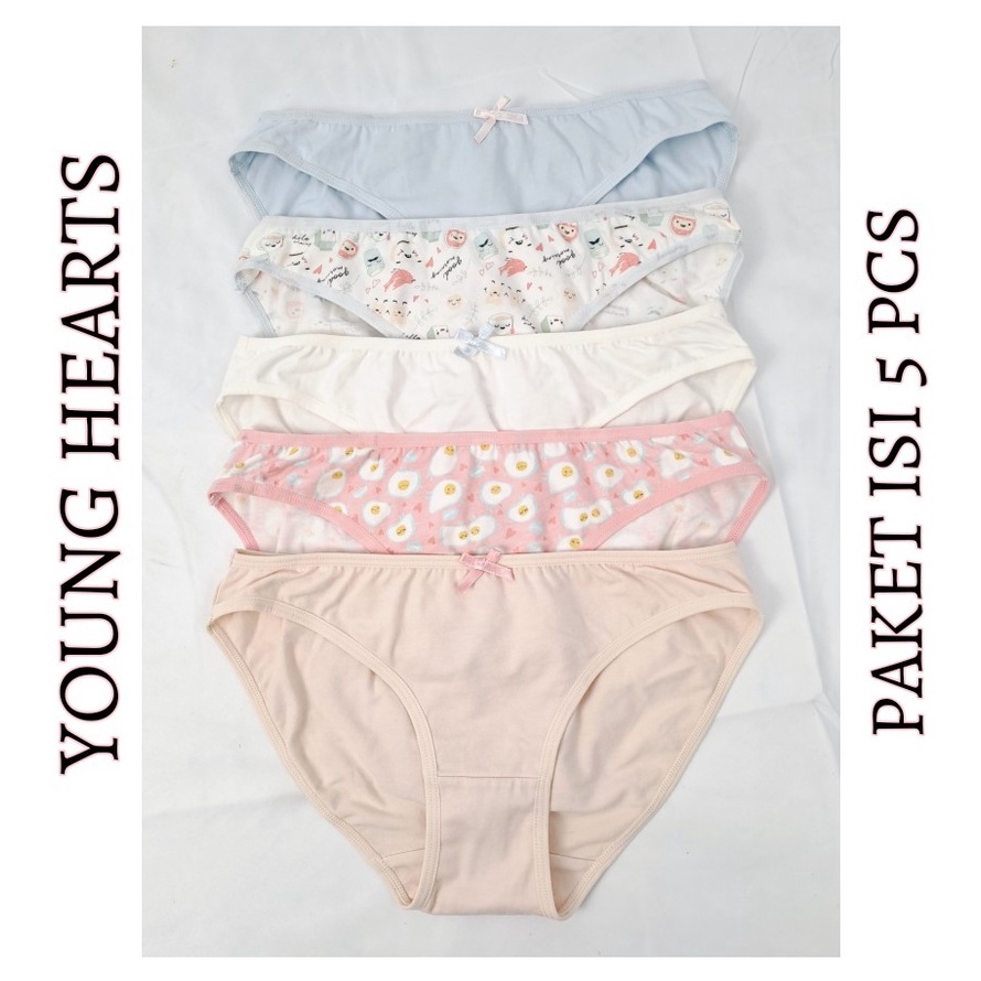 Celana Dalam Wanita YOUNG HEARTS 0483 - PAKET ISI 5PCS & PAKET ISI 3PCS