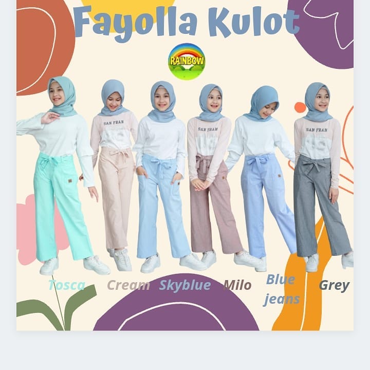 [8-12TH] KULOT ANAK/ FAYOLLA KULOT / KULOT FAYOLLA / KULOT OXFRODT
