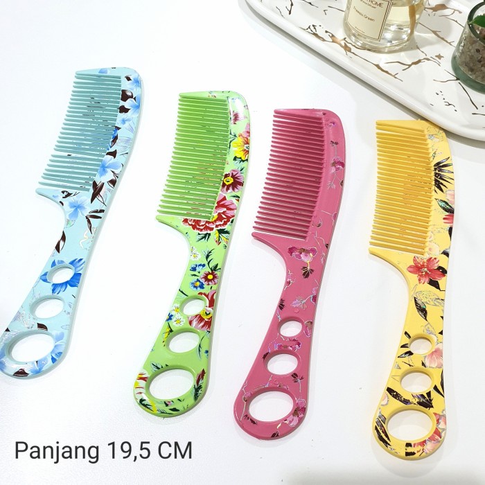 Sisir Rambut Souvenir Motif Bunga Hair Comb Besar Grosir Termurah