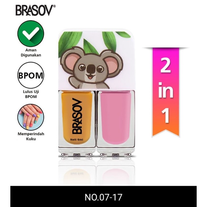 BRASOV 2 In 1 Nail Polish 6ml - Cat Kuku - Kutek