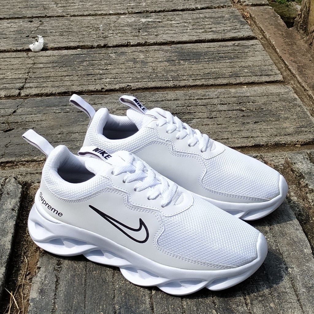 SEPATU SNEAKERS NIKE ZOOM SUPREME AIRMAX PRIA WANITA FUL WHITE