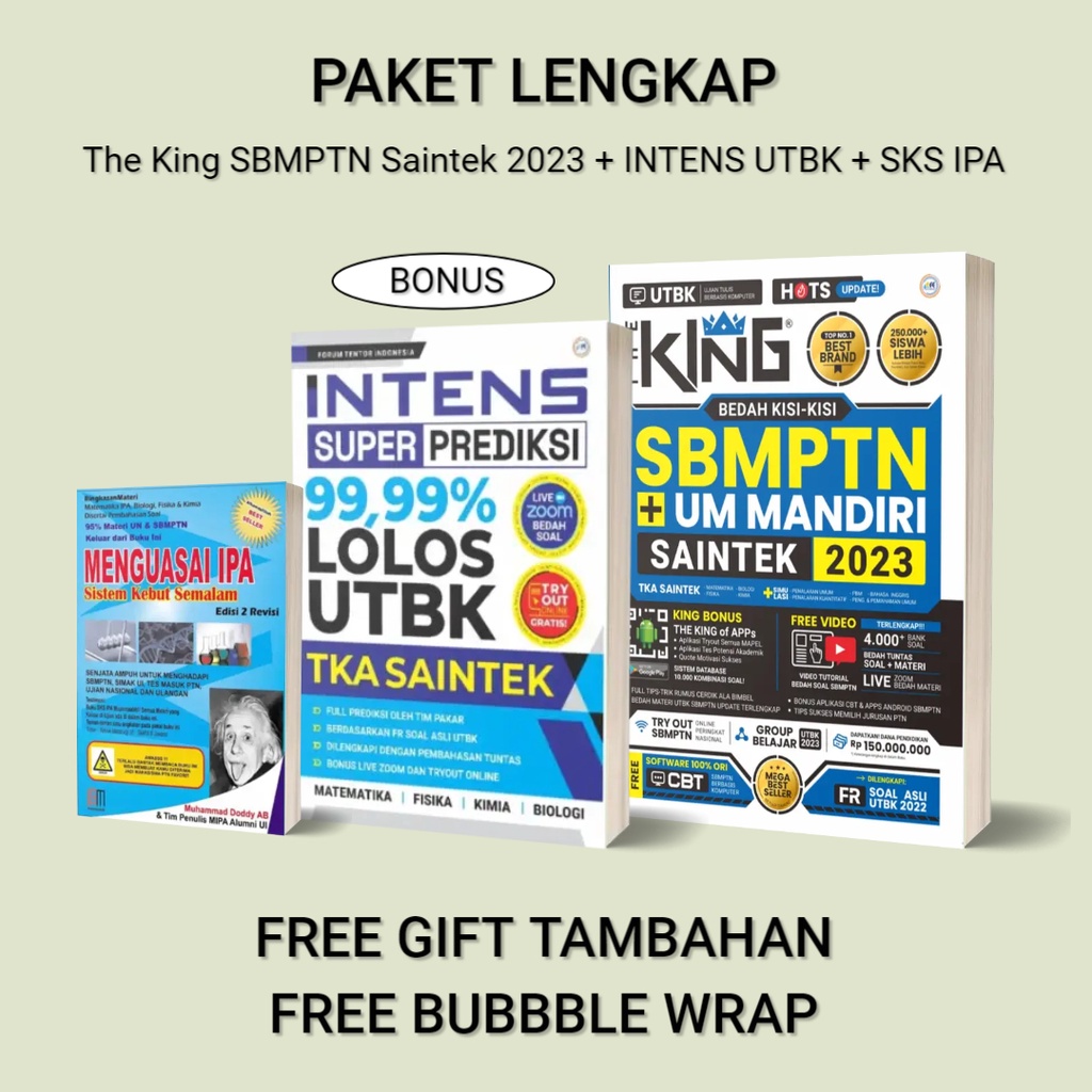 The King SBMPTN 2023 The KING SBMPTN SAINTEK 2023 THE KING SBMPTN SOSHUM 2023 THE KING TPS UTBK 2023 BUKU SBMPTN 2023-PAKET LENGKAP SAINTE