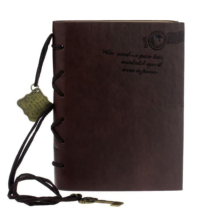 

nn A1 Aksesoris : Buku Diari Notebook Bergaya Vintage Berbahan Kulit