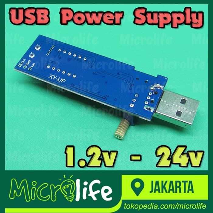 USB Power Supply 1.2v - 24v Adjustable Display Module Micro USB